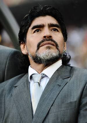 Football - 2010 FIFA World Cup - QuarterFinal - Argentina vs. Germany - Diego Maradona head coach of Argentina at Green Point Stadium, Cape Town 