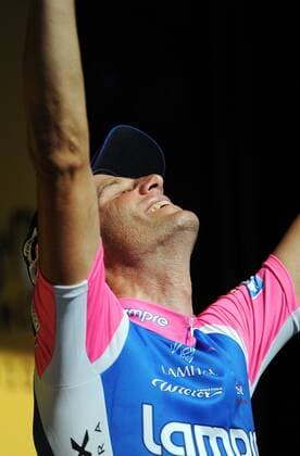 Tour de France 2010, 4. Etappe, Cambrai - Reims: Etappensieger Alessandro Petacchi (ITA) - Lampre  PhotoNews o0 Jubel Freude