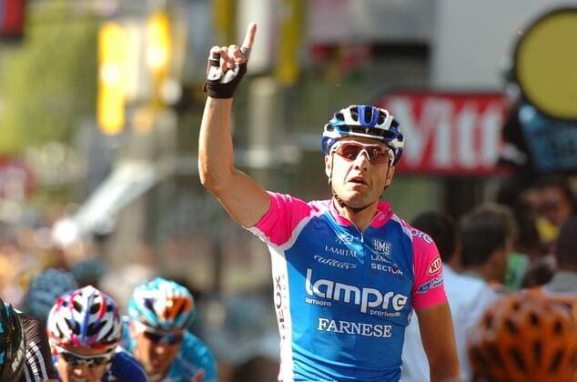 Tour de France 2010, 4. Etappe: Cambrai - Reims - Alessandro Petacchi (Lampre) gewinnt die vierte Etappe  o0 Etappensieg, Etappensieger, Jubel, Freude