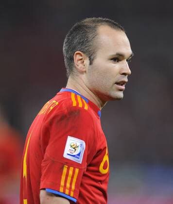 Andres Iniesta of Spain FIFA World Cup 2010 SemiFinal Germany (white) vs Spain (red) 7th July, 2010 EDITORIAL USE ONLY. No use with unauthorised audio, video, data, fixture lists, club league logos or live services. Online in-match use limited to 120 images, no video emulation. No use in betting, games or single club league player publications. o0 Aktion
