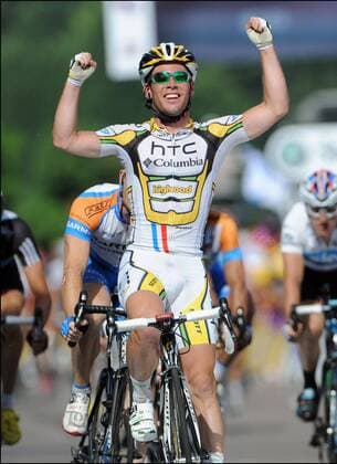 Tour de France 2010 - 6. Etappe - 09.07.2010 - Montargis Geugnon - Etappensieger Mark Cavendish (GBR) Columbia - xPhotoNewsx  o0 Etappensieg, Etappensieger Jubel, Freude