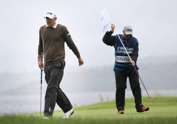Golf - Loch Lomond - Barclays Scottish Open Gregory Havret (FRA, L), during the fourth round of the Barclays Scottish Open Golf Championship at Loch Lomond. 