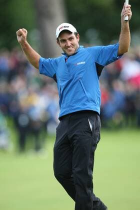 Golf - Loch Lomond - Barclays Scottish Open - Edoardo Molinari (ITA) winner of the Barclays Scottish Open Golf Championship at Loch Lomond. 