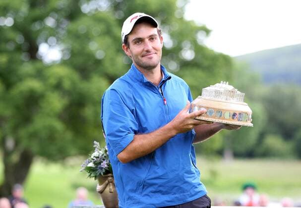 Golf - Loch Lomond - Barclays Scottish Open - Edoardo Molinari (ITA) winner of the Barclays Scottish Open Golf Championship at Loch Lomond.  o0 Freude