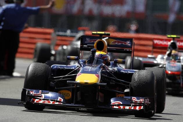 Motorsports Formula 1: World Championship 2010, GP of Great Britain, 06 Winner Mark Webber (AUS, Red Bull Racing), xHOCHxZWEIx o0 Jubel Freude Sieg