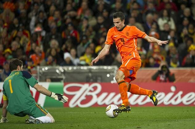 Robin van Persie (NED), NED (orange) - ESP (blau)  (013745)