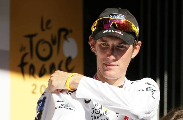 15.07.2010 Bourg-les Valence, Radsport 97. Tour de France 2010, 11. Etappe Sisteron - Bourg-les Valence, Andy SCHLECK LUX im weißen Trikot