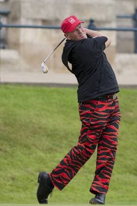 ST ANDREWS SCOTLAND. 17-07-2010. John DALY from the USA in action during the third round of The Open Championship (also known as The British Open) played on The Royal and Ancient Old Course. xMitchellxGunnx  ActionPlus11071320 Content restricted for UK based newspaper