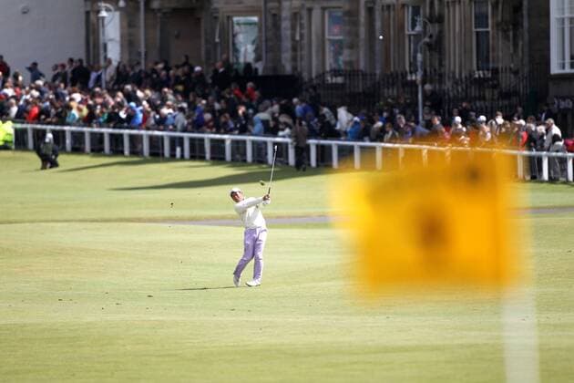 Yuta Ikeda (JPN), JULY 16, 2010 - Golf : Yuta Ikeda of Japan in action on the 1st hole during the second round of the 139th Open Championship on the Old Course, St Andrews  (013444)