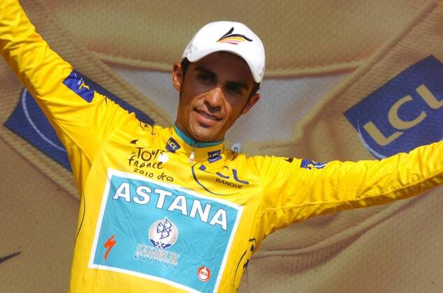 2010, Tour de France, Etappe 16, Bagneres de Luchon - Pau, Astana 2010, Alberto Contador ----  o0 Jubel Freude