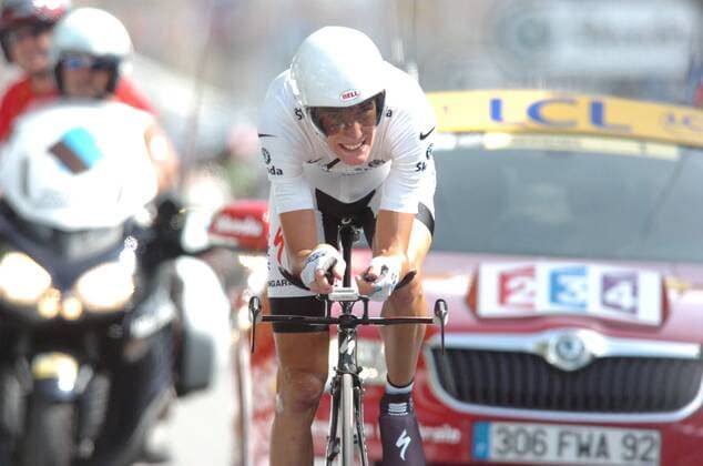 Tour de France, Etappe 19 Bordeaux - Pauillac, Andy Schleck Saxo Bank, Pauillac  o0 Zeitfahren Einzelzeitfahren
