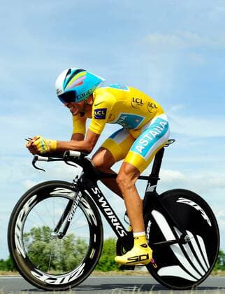 RADSPORT - Tour de France 2010 PAUILLAC,FRANKREICH,24.JUL.10 - DIVERS, RADSPORT - Tour de France 2010, 19. Etappe, Bordeaux - Pauillac, Zeitfahren. Bild zeigt Alberto Contador (SPA Astana).  o0 Aufmacher Freisteller