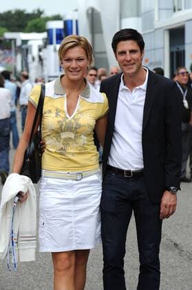 Maria RIESCH (GER) mit ihrem Verlobten und Manager Markus HÖFL, Formel 1 GP von Deutschland Hockenheimring,Grosser Santander Preis,Grand Prix,Hockenheim,Rennen am 25.07.2010.
