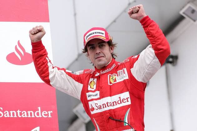Motorsports Formula 1: World Championship 2010, GP of Germany, Sieger Fernando Alonso (ESP, Scuderia Ferrari), xHOCHxZWEIx o0 Jubel, Freude Sieg, Sieger