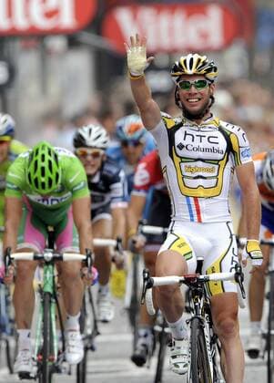 CYCLING, 20. ETAPPE: LONGJUMEAU - PARIS CHAMPS-ELYSEES, 25 07 2010 - TOUR DE FRANCE 2010 Mark Cavendish (GBR HTC Columbia) - Etappensieger der 20. Etappe der Tour de France 2010 in Paris - xPHOTONEWSx  o0 Etappensieg, Etappensieger Jubel, Freude Ziel