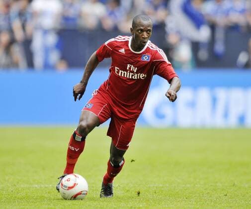 01.08.10, Liga Total Cup in der Veltins-Arena auf Schalke, Hamburger SV (rot) - 1. FC Köln (weiss); Romeo CASTELEN o0 HSV, Hamburg