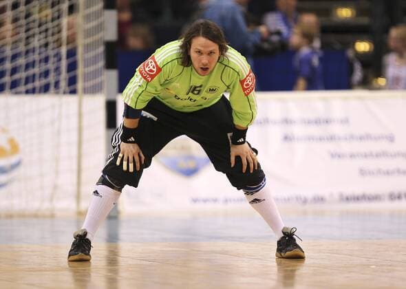 Nationaltorwart Nikolas KATSIGIANNIS (Deutschland ) Handball am Di. 13.04.2010 Benefizspiel für den verstorbenen Oleg Velyky HSV Hamburg vs Nationalteam Deutschland