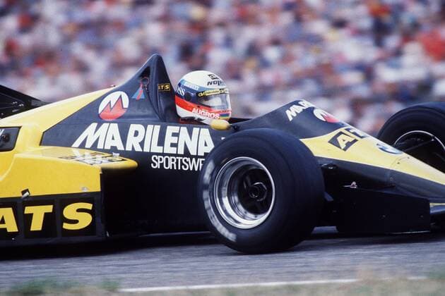 Manfred WINKELHOCK (BRD), ATS-Racing-Team, Aktion, am 05.08.1984 auf dem Hockenheimring, Grand Prix, Deutschland, GER, Bundesrepublik;