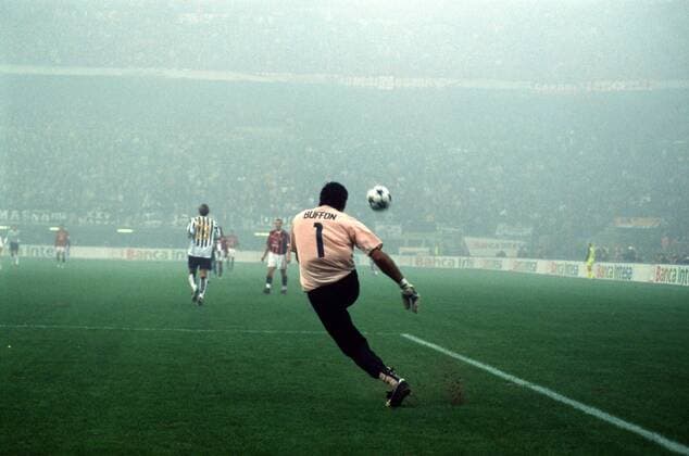 Football Serie A: AC Milan vs Juventus Turin. Gianluigi Buffon (Juventus) 