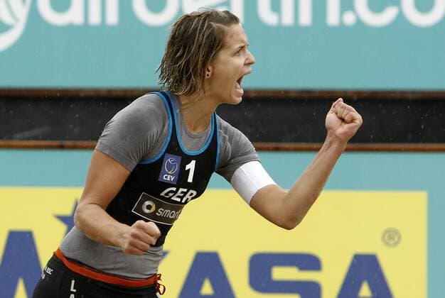 Beach Volleyball, CEV European Championship Final 2010 Berlin, Europameisterschaft, Beachvolleyball, Laura Ludwig ( GER ) xHOCHxZWEIx xJuergenxTapx
