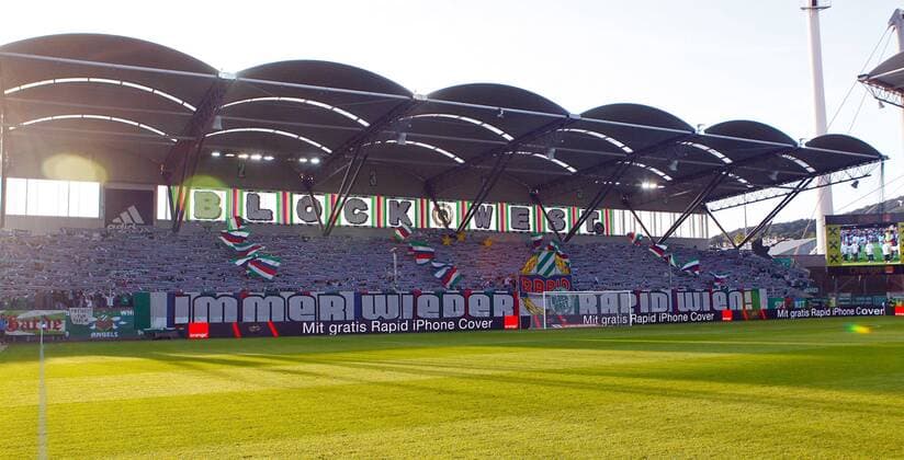 FUSSBALL - UEFA EL Play-Off, WIEN,AUSTRIA,19.AUG.10 - FUSSBALL - UEFA Europa League, Play-Off, SK Rapid Wien . Gerhard Hanappi Stadion 