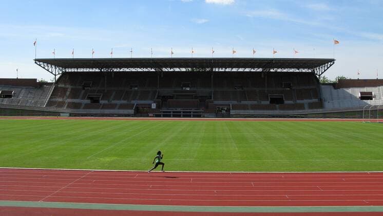 The Olympic Stadion is a stadium built as the main stadium for the 1928 Summer Olympics in Amsterdam. When completed, the stadium had a capacity of 31,600. Amsterdam 20 08 2010 -  PA009 o0 NED