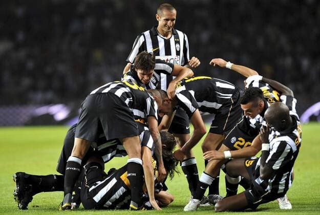 Torjubel Juve, u.a. Giorgio Chiellini (hi.),, Juventus Turin - SK Sturm Graz giorgioxperottino