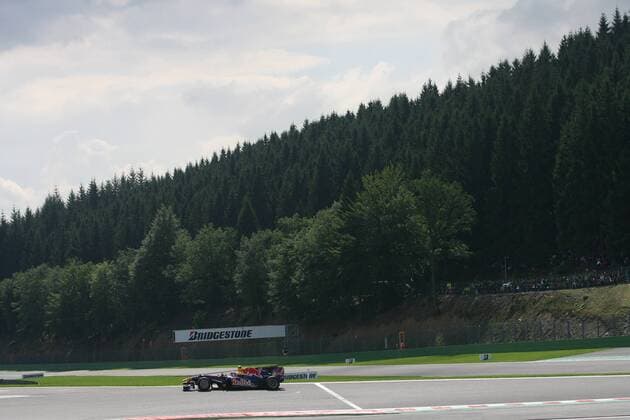 Qualifying, Mark Webber (AUS), Red Bull Racing, RB6 - Belgian Grand Prix 2010  o0 Totale Strecke Streckenabschnitt