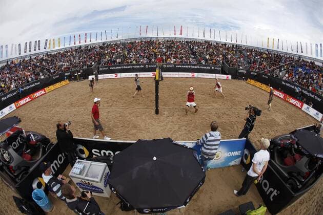 Beachvolleyball, Deutsche smart Beachvolleyballmeisterschaft Timmendorfer Strand 2010, Männer Finale, xHOCHxZWEIx xThomasxVictorx