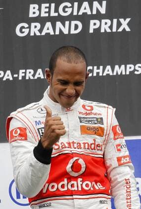 Motorsports Formula 1: World Championship 2010, GP of Belgium, winner Lewis Hamilton (GBR, Vodafone McLaren Mercedes), xHOCHxZWEIx