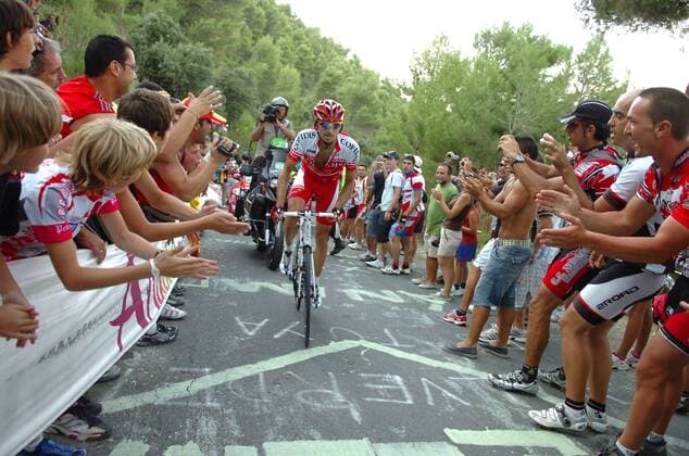 2010, Vuelta a Espana, Etappe 08 Villena - Xorret del Cati, Cofidis 2010, David Moncoutie , Alto de Xorret de Cati  o0 Zuschauer