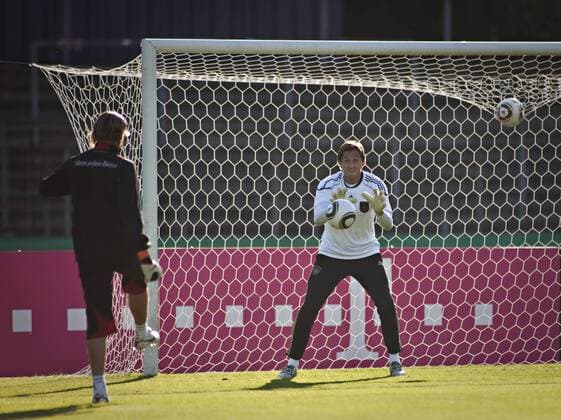 Torwart Rene Adler (Deutschland, re.) 05. September 2010 Training DFB Nationalmannschaft