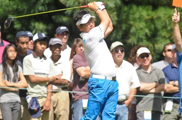 Sep. 05, 2010 - Norton, Massachusetts, - Y.E. YANG of South Korea tees off on the 6th hole during the third round of the Deutsche Bank Championship at TPC Boston. - ZUMAq39
