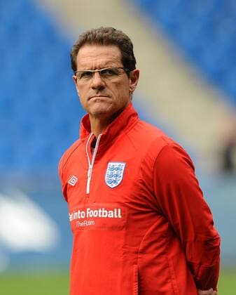 Football - England - Fabio Capello, coach of England during training at the St Jakobs Stadium, Basel  o0 Nationaltrainer, Trainer