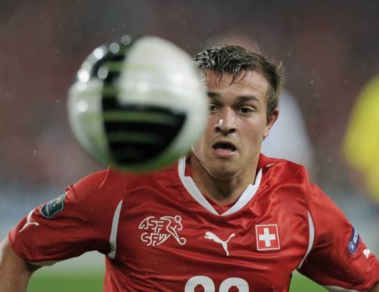 EM Quali Gruppe G 07.09.2010 - Schweiz vs. England - Xherdan SHAQIRI (Schweiz) mit Ball - 