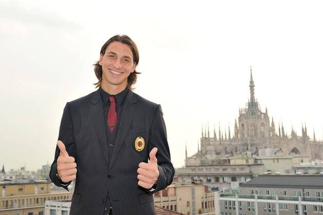 Neuzugang ZLATAN IBRAHIMOVIC (AC Mailand) bei seiner Vorstellung o0 Shooting