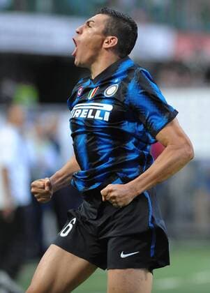 LUCIO (Inter) - Tor Inter Mailand (blau) vs. Udinese Calcio (weiß) 2:1 massimoxoliva o0 Jubel, Freude