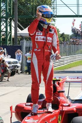 Formel 1, GP von Italien in Monza, 12.09.10 Winner Fernando Alonso, Scuderia Ferrari, o0 Jubel Freude