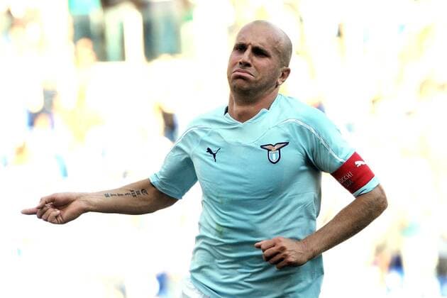 Jubel Tommaso ROCCHI . Lazio Rom (hellblau) vs Bologna FC, Serie A, Stadio Olimpico, Roma, 12 09 2010 - ANDREAXSTACCIOLI