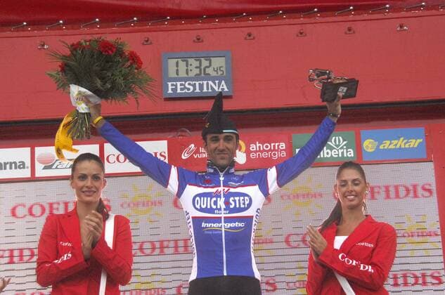2010, Vuelta a Espana, Etappe 15 Solares - Lagos de Covadonga, Etappensieger Carlos Barredo Mitte Quick Step 2010, , Lagos de Covadonga  o0 Jubel Freude
