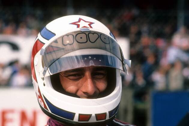 Marco Lucchinelli (Italien Suzuki)  o0 Porträt Helm, Rennhelm