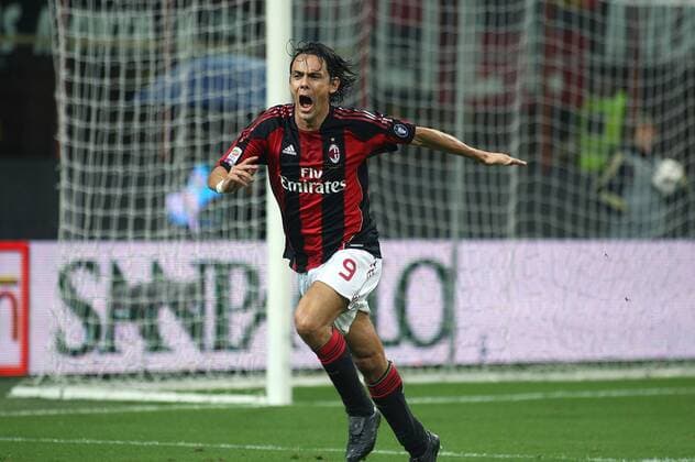 FILIPPO INZAGHI - AC Mailand (rot) - Catania Calcio -