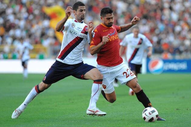 Marco Borriello re. (Rom) Miguel Britos (Bologna) - AS Rom vs FC Bologna AntoniettaxBaldassarre