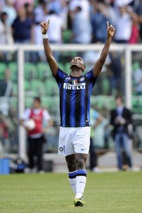 Palermo 19 09 2010 - Serie A - US Palermo (pink) - Inter Mailand - Jubel bei Samuel Eto o 