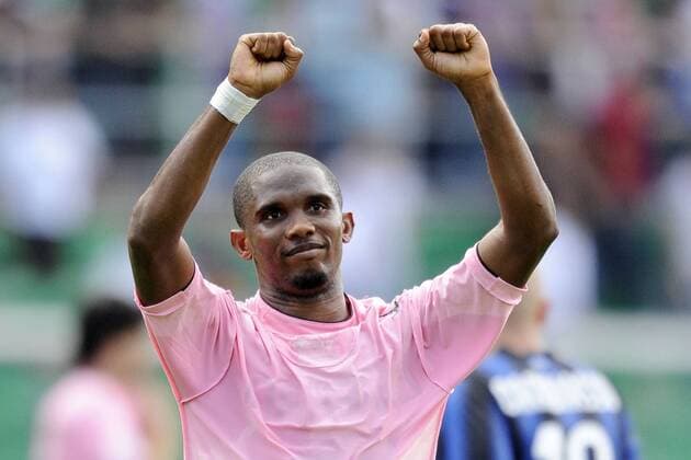 Palermo 19 09 2010 - Serie A - US Palermo (pink) - Inter Mailand - Jubel bei Samuel Eto o 