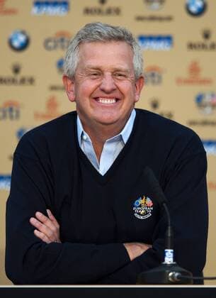 Golf - Ryder Cup 2010 - Captains Press Conference European Captain Colin Montgomerie (SCO) answer question from the press at Celtic Manor, Newport  o0 RyderCup