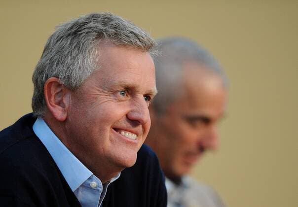 Golf - Ryder Cup 2010 - Captains Press Conference European Captain Colin Montgomerie (SCO) answer question from the press at Celtic Manor, Newport  o0 RyderCup