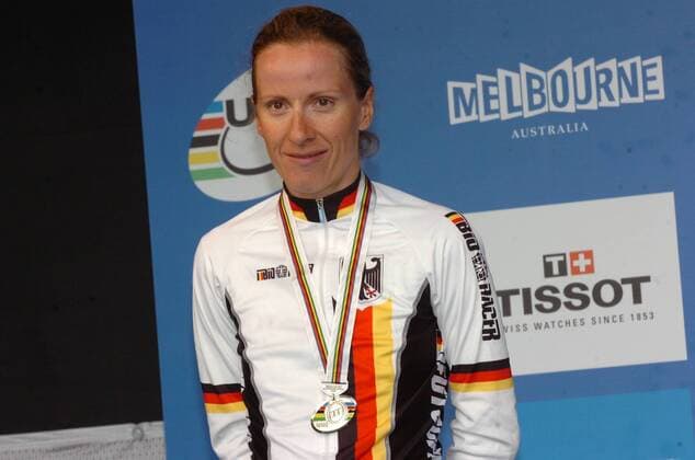 2010, WM in Geelong Australien, Einzelzeitfahren, GER, Judith Arndt (Silber) ---  o0 Silbermedaille Medaille