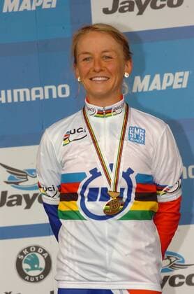 2010, WM in Geelong Australien, Einzelzeitfahren, England, Emma Pooley (Gold) ---  o0 Goldmedaille Medaille Weltmeister Sieg