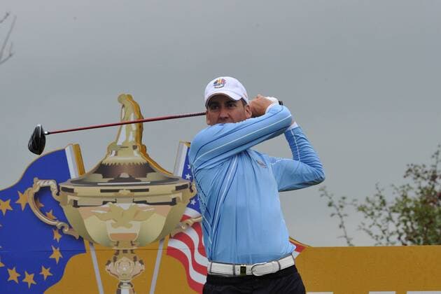 Ian Poulter (England) Europe on the second practice day at the Ryder Cup 2010 course, Celtic Manor resort, Newport, xKevinxBatchelorx  ActionPlus11098779 Content restricted for UK based newspaper
